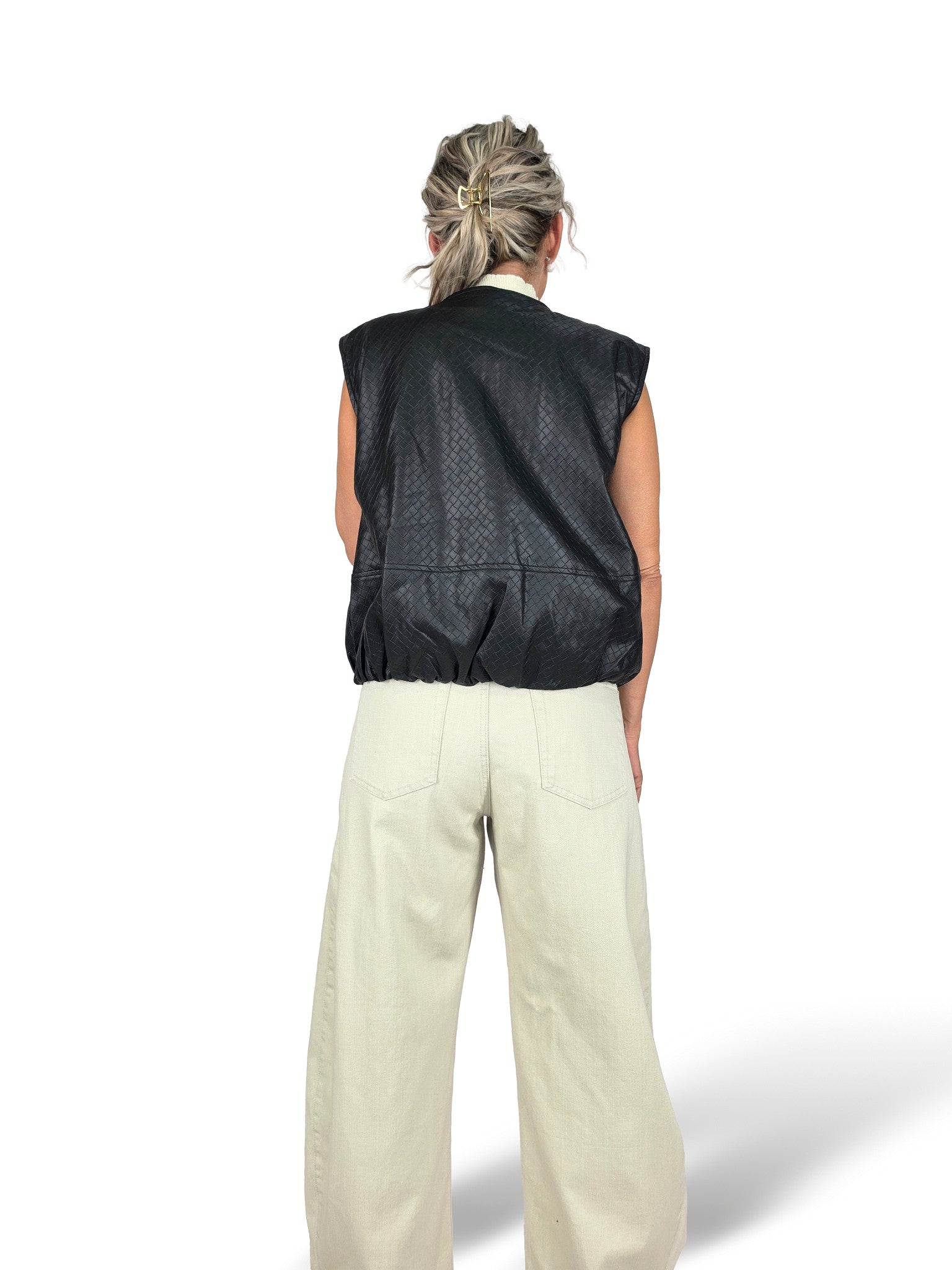 CHALECO POLIPIEL TRENZADO FLECOS JOT