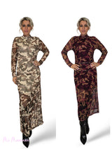 VESTIDO TUL CAMUFLAJE DRAPEADO
