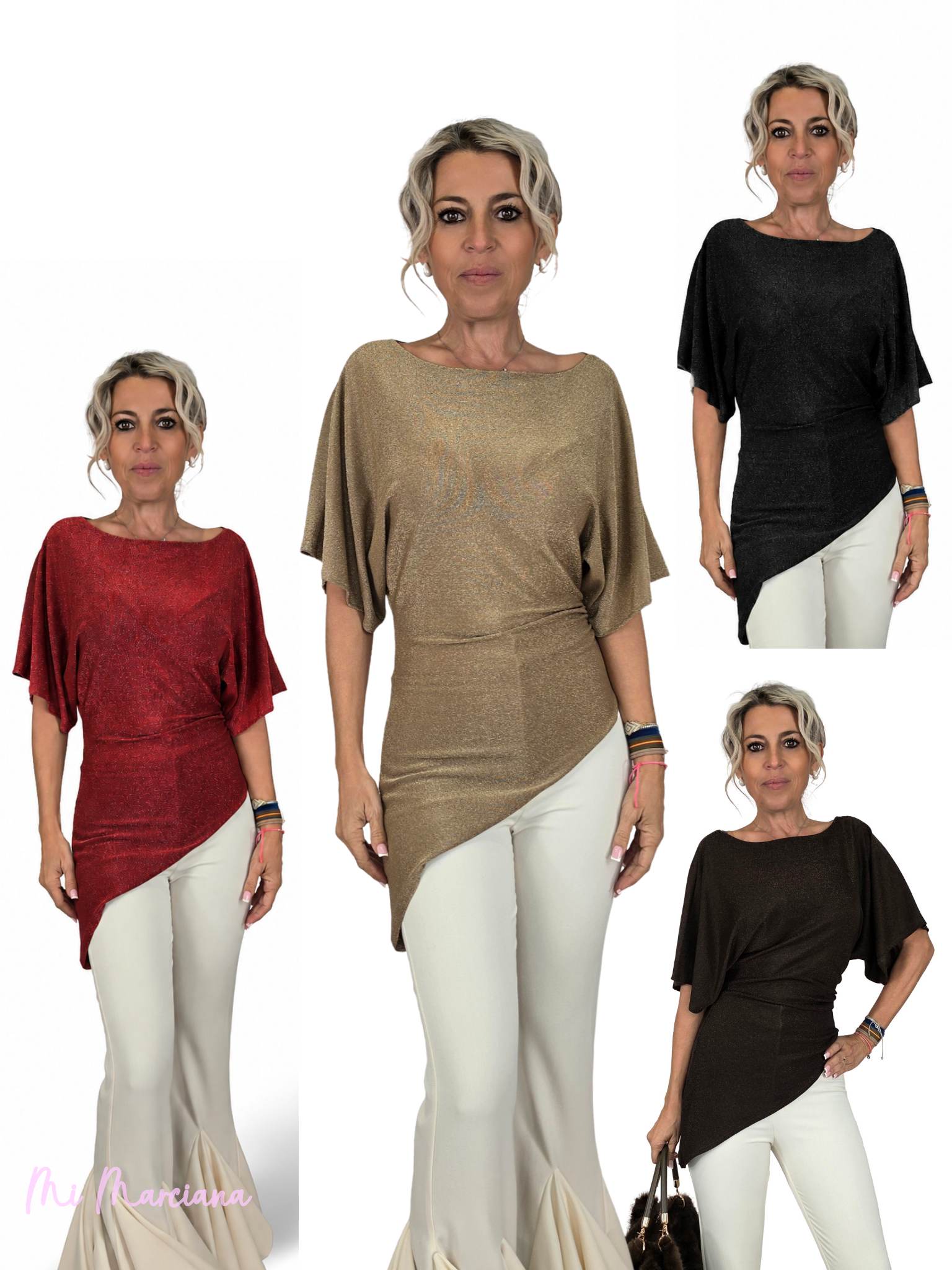 TOP ASIMMETRICO IN LUREX