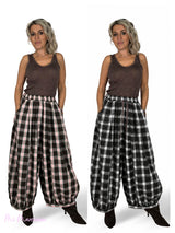 PANTALON BALLON À CARREAUX JOT