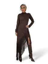 JOT-KLEID AUS BAUMWOLLE MIT FRANSEN