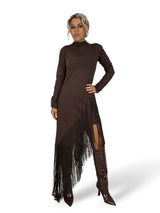 JOT-KLEID AUS BAUMWOLLE MIT FRANSEN