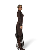 JOT-KLEID AUS BAUMWOLLE MIT FRANSEN