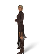 JOT-KLEID AUS BAUMWOLLE MIT FRANSEN