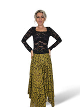 T-SHIRT IN PIZZO CON SCOLLO QUADRATO