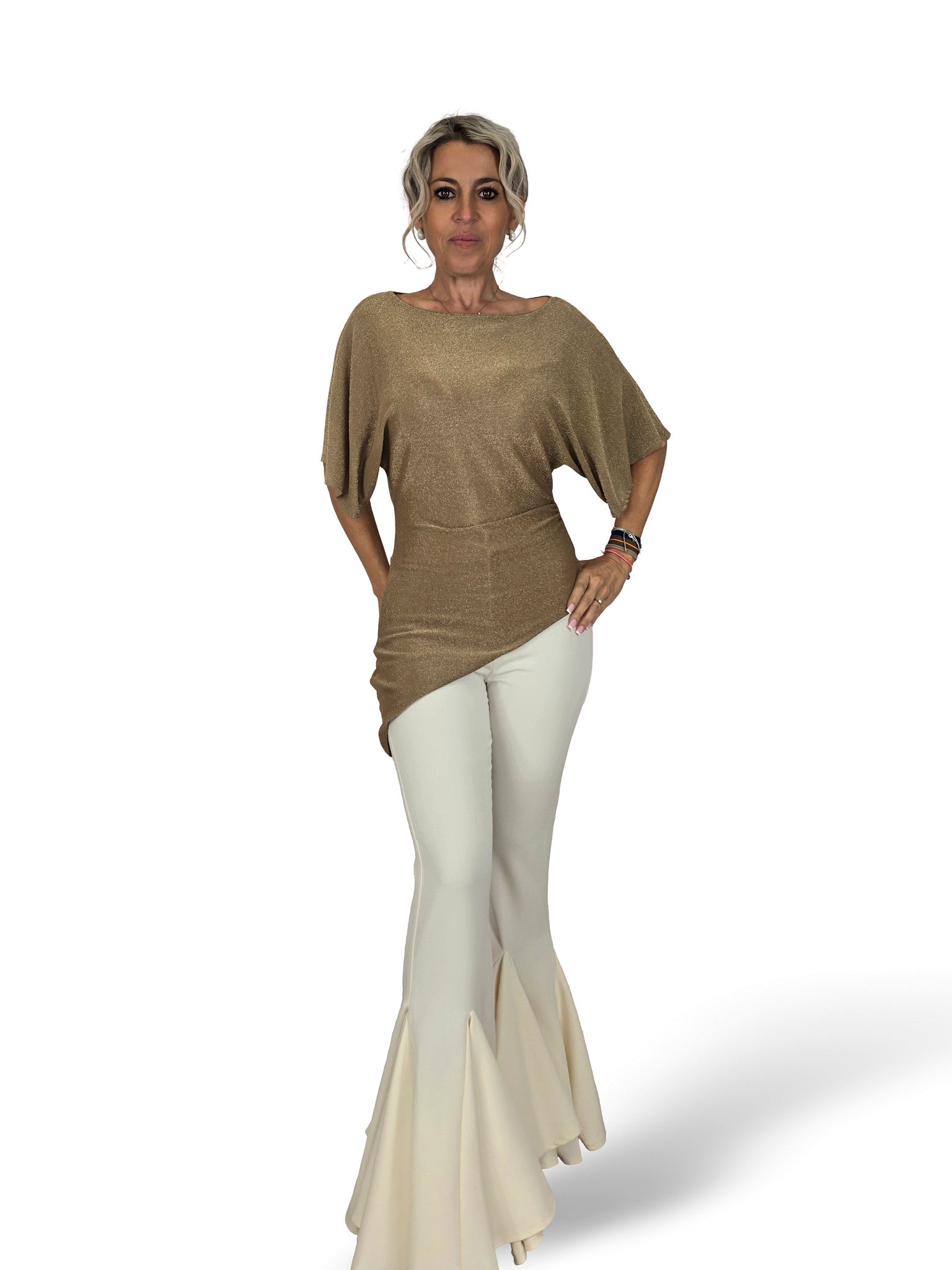 TOP ASIMMETRICO IN LUREX