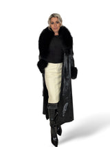 CAPPOTTO IN PELLE CON PELLICCIA JOT