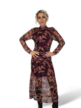 VESTIDO TUL CAMUFLAJE DRAPEADO