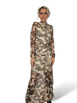 VESTIDO TUL CAMUFLAJE DRAPEADO