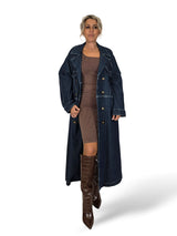 MAXI ABRIGO DENIM RAYAS SW