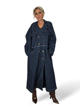 MAXI ABRIGO DENIM RAYAS SW