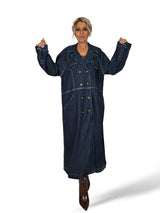 MAXI ABRIGO DENIM RAYAS SW