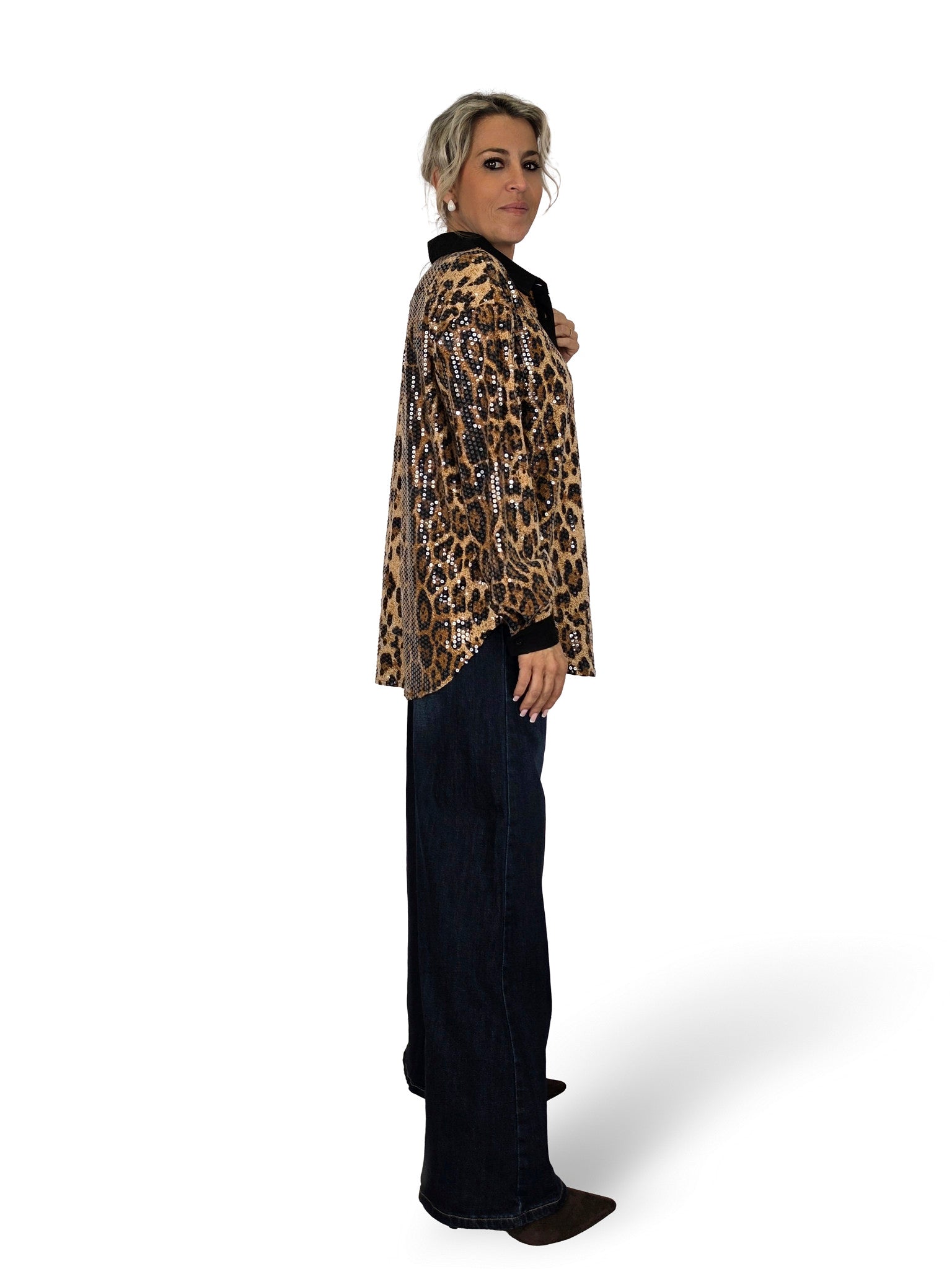 CAMISA LENTEJUELAS ANIMAL PRINT