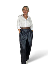 PANTALONI URBAN IN PELLE INCROCIATA