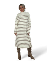 VESTIDO MIDI PUNTO RAYAS JOT