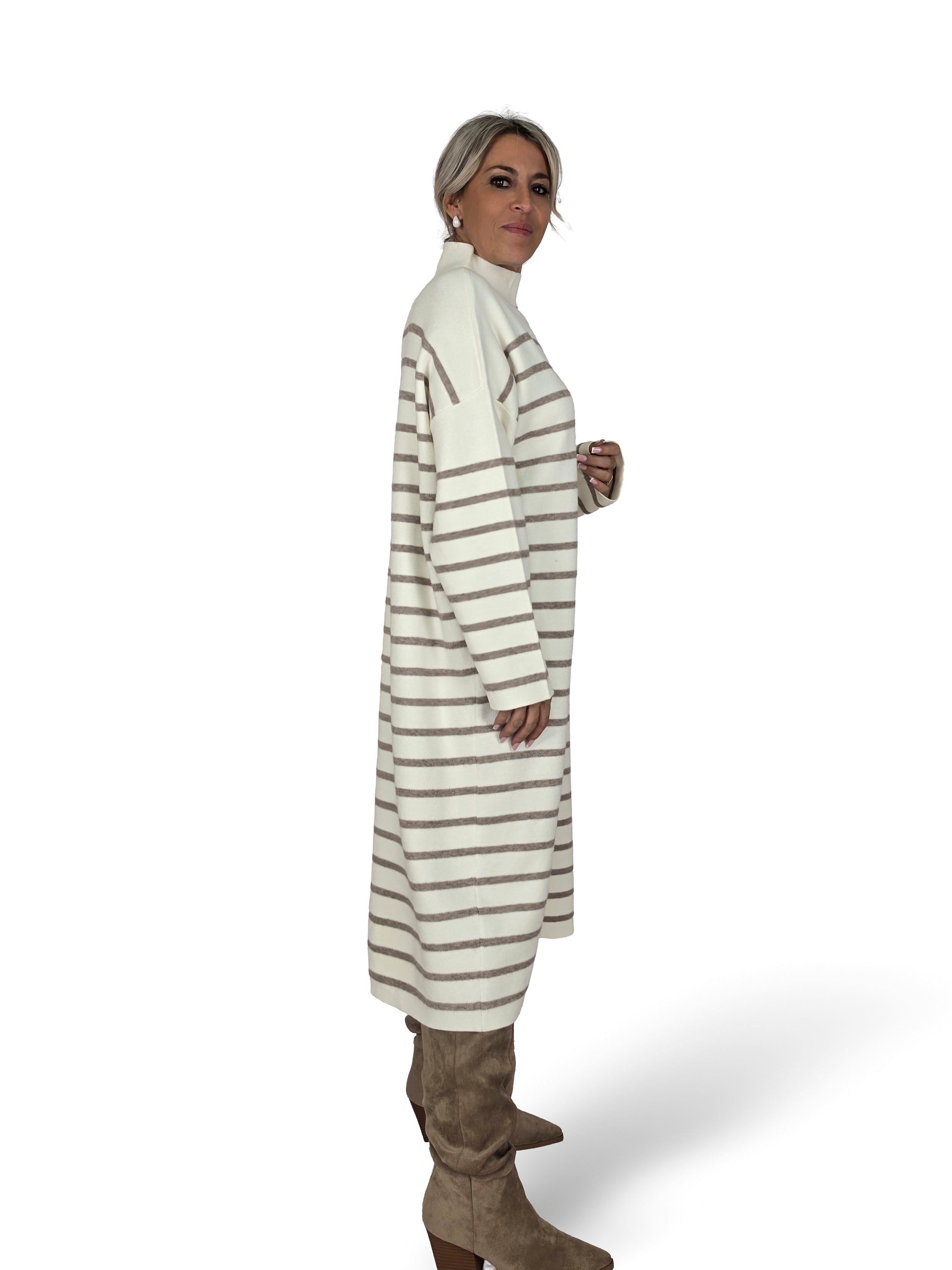 VESTIDO MIDI PUNTO RAYAS JOT