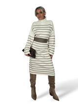 VESTIDO MIDI PUNTO RAYAS JOT
