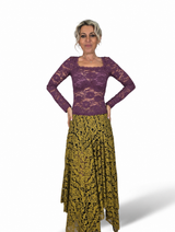 T-SHIRT IN PIZZO CON SCOLLO QUADRATO