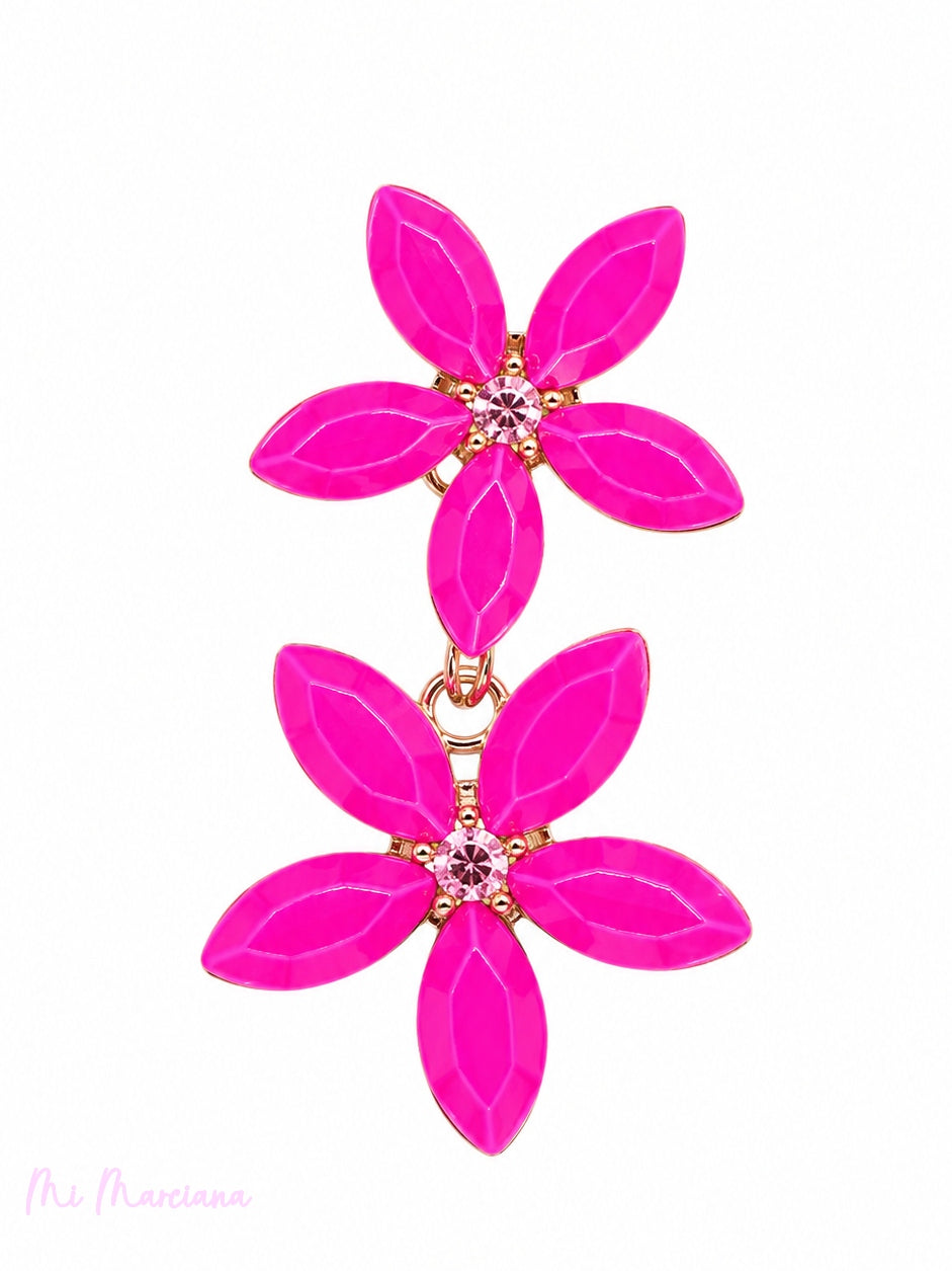 BRINCOS FLOR DE CRISTAL