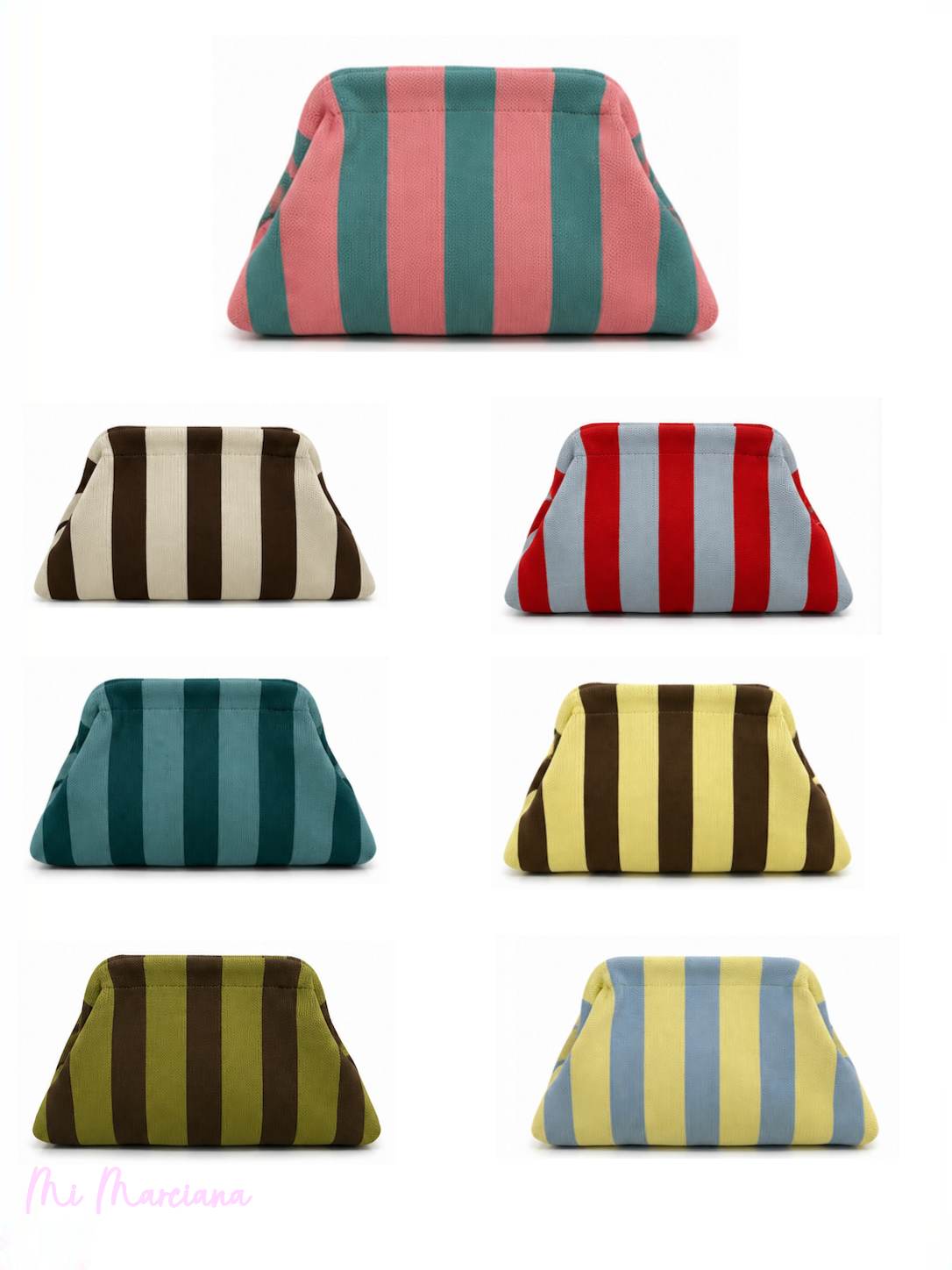 BOLSO CLUTCH RAYAS