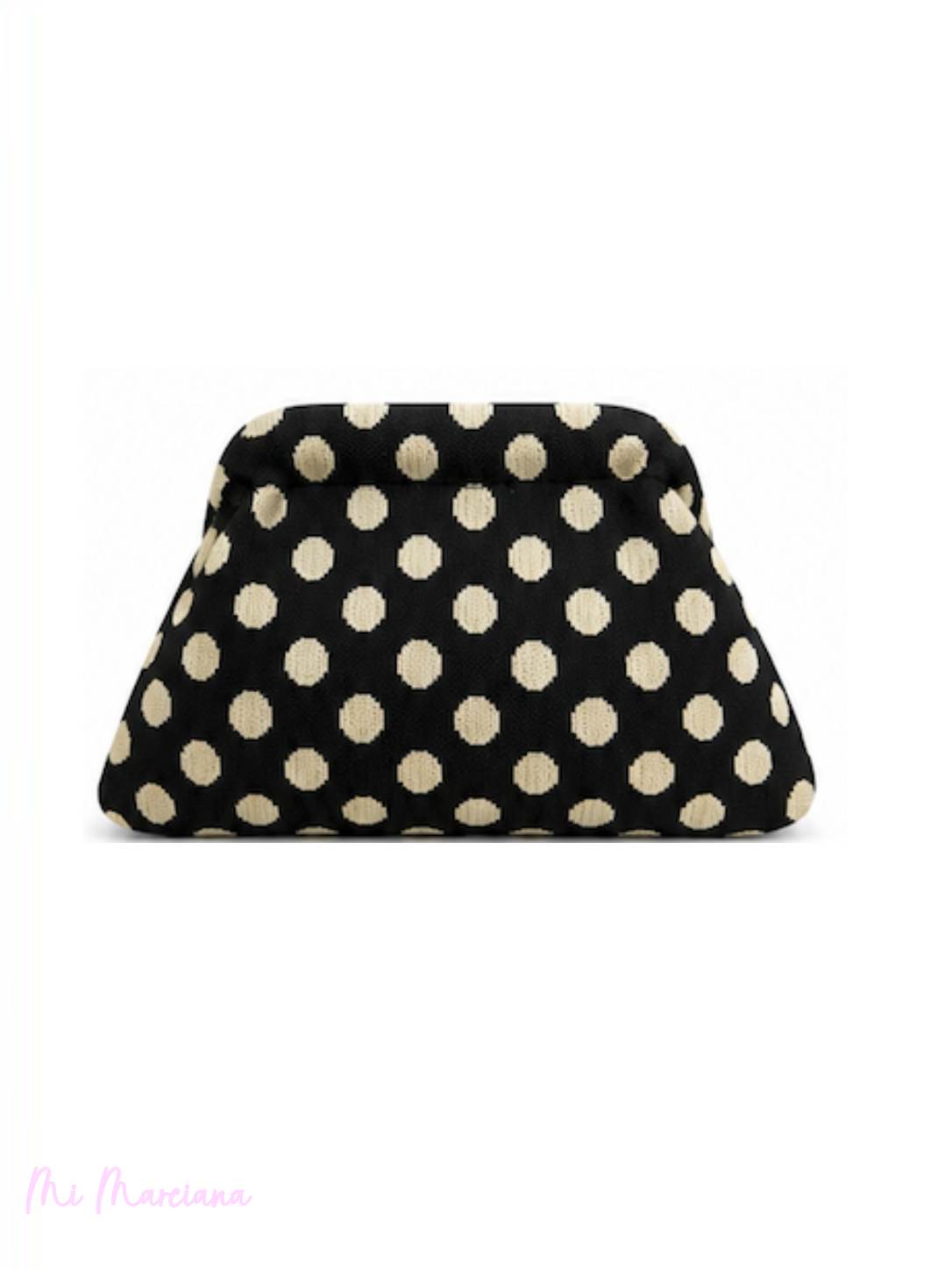 Clutchtasche mit Polka-Dots