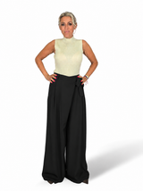 PANTALONE FLUIDO A PALAZZO CON FIOCCO
