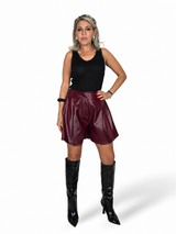 SHORTS IN PELLE