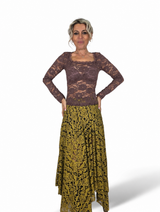 T-SHIRT IN PIZZO CON SCOLLO QUADRATO