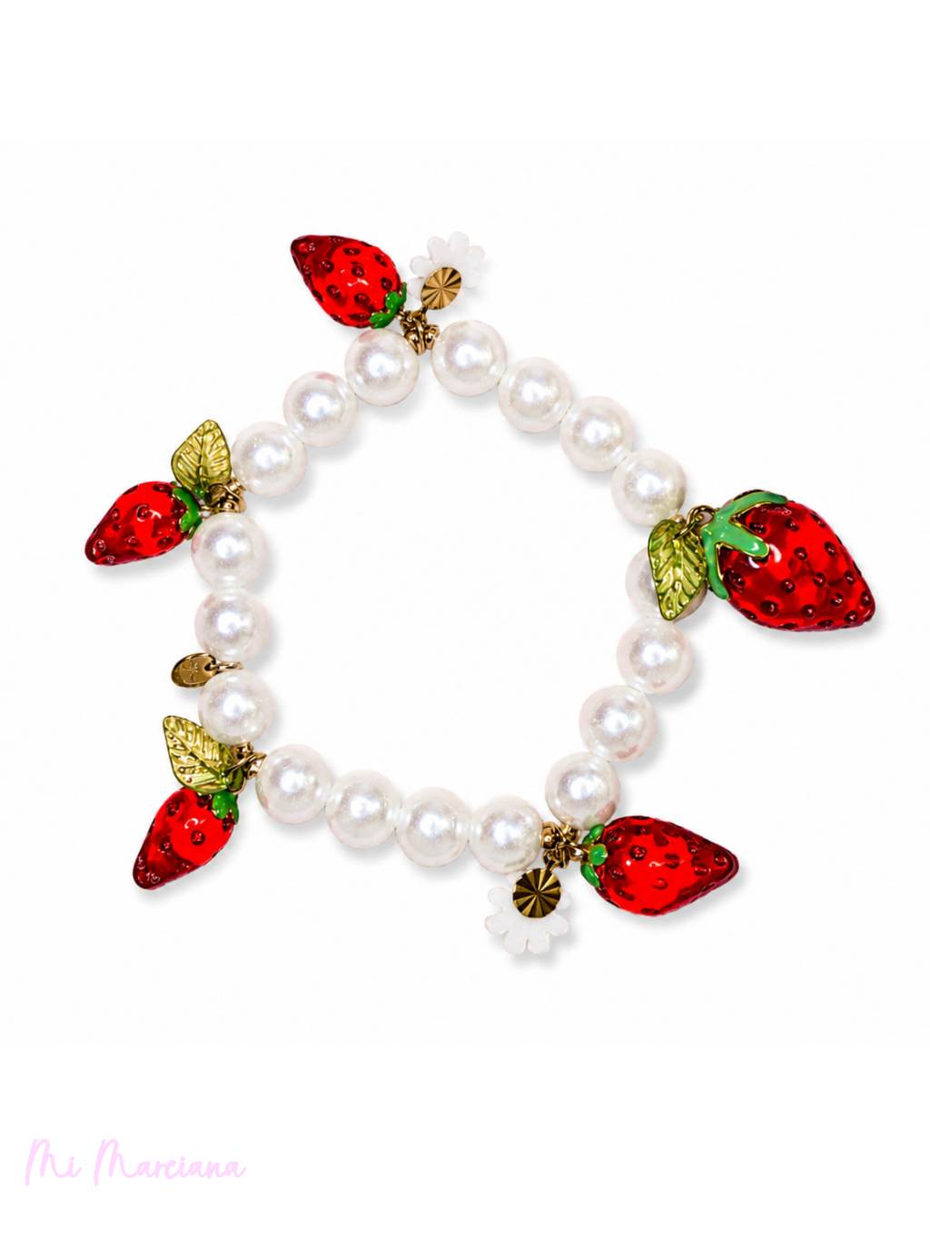 PULSERA PERLAS FRESA