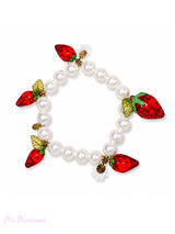 PULSERA PERLAS FRESA