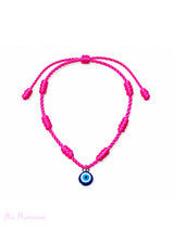 PULSERA 7 NUDOS OJO FLUOR