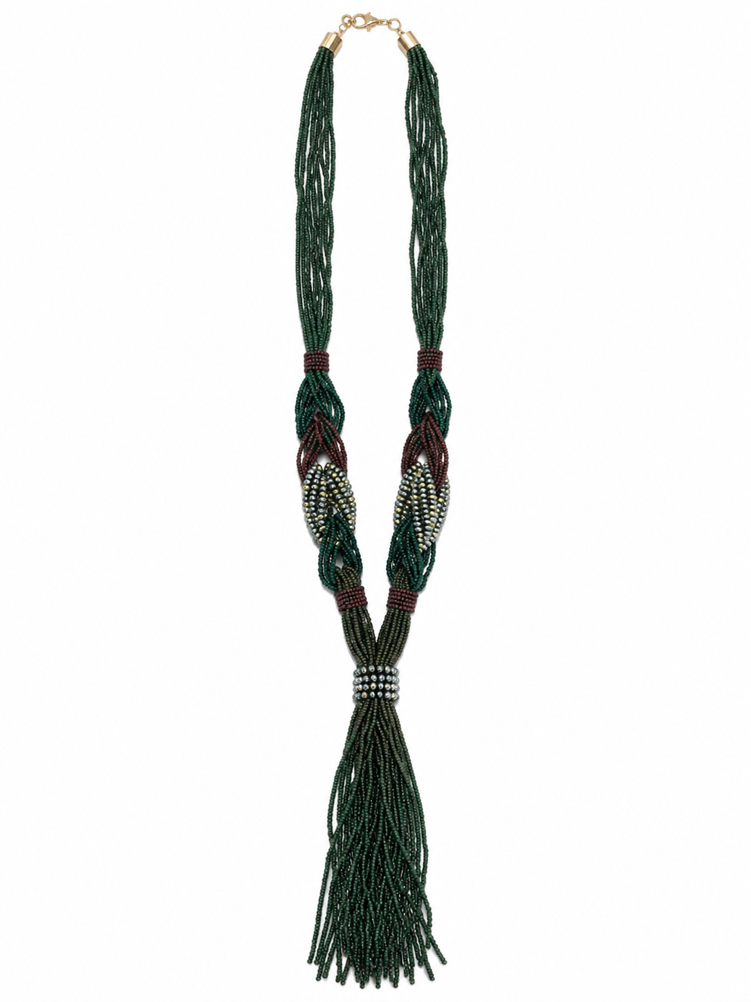 COLLIER DE PERLES À FRANGES