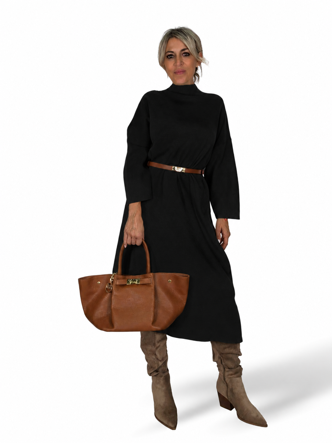 VESTIDO MIDI PUNTO JOT