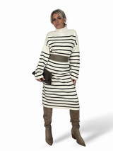 VESTIDO MIDI PUNTO RAYAS JOT