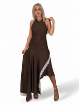 VESTIDO ASIMETRICO CON ENCAJES JOT