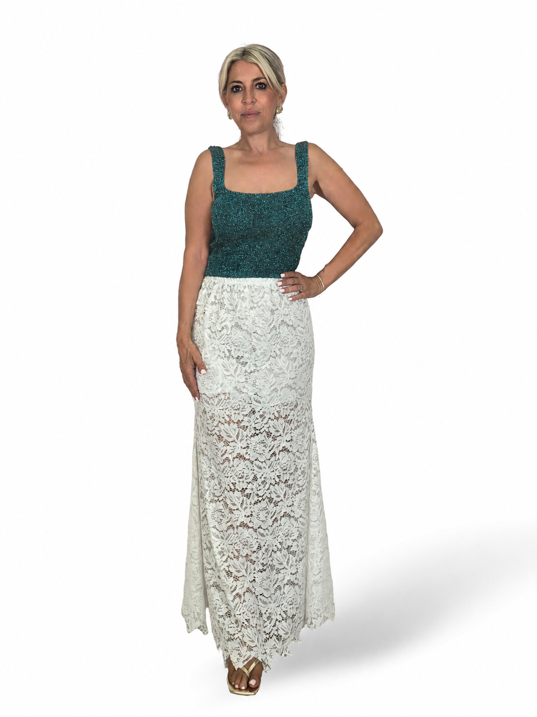 TOP BANDO PUNTO TIRANTES GLITTER