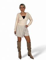 FALDA PANTALON TACHUELAS