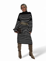 VESTIDO MIDI PUNTO RAYAS JOT