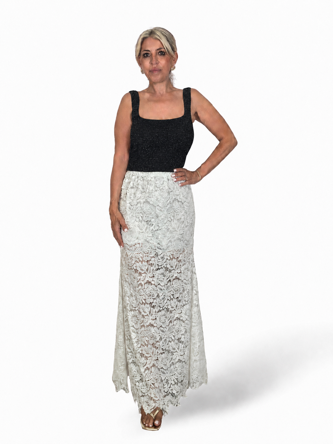 TOP BANDO PUNTO TIRANTES GLITTER