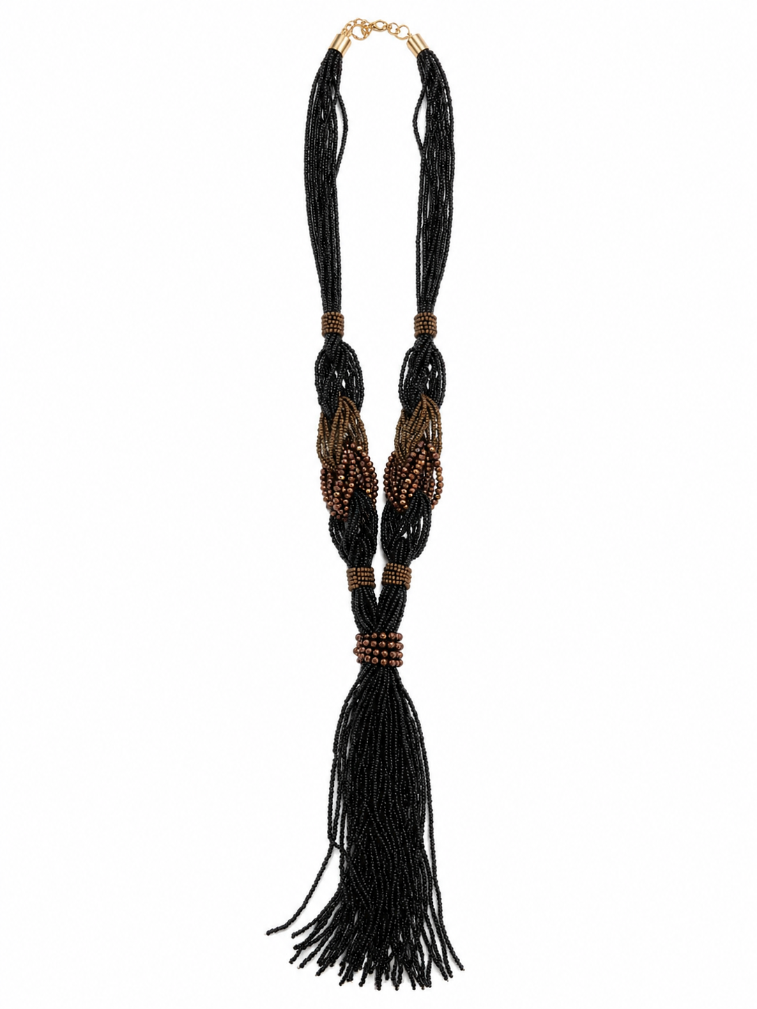 COLLIER DE PERLES À FRANGES