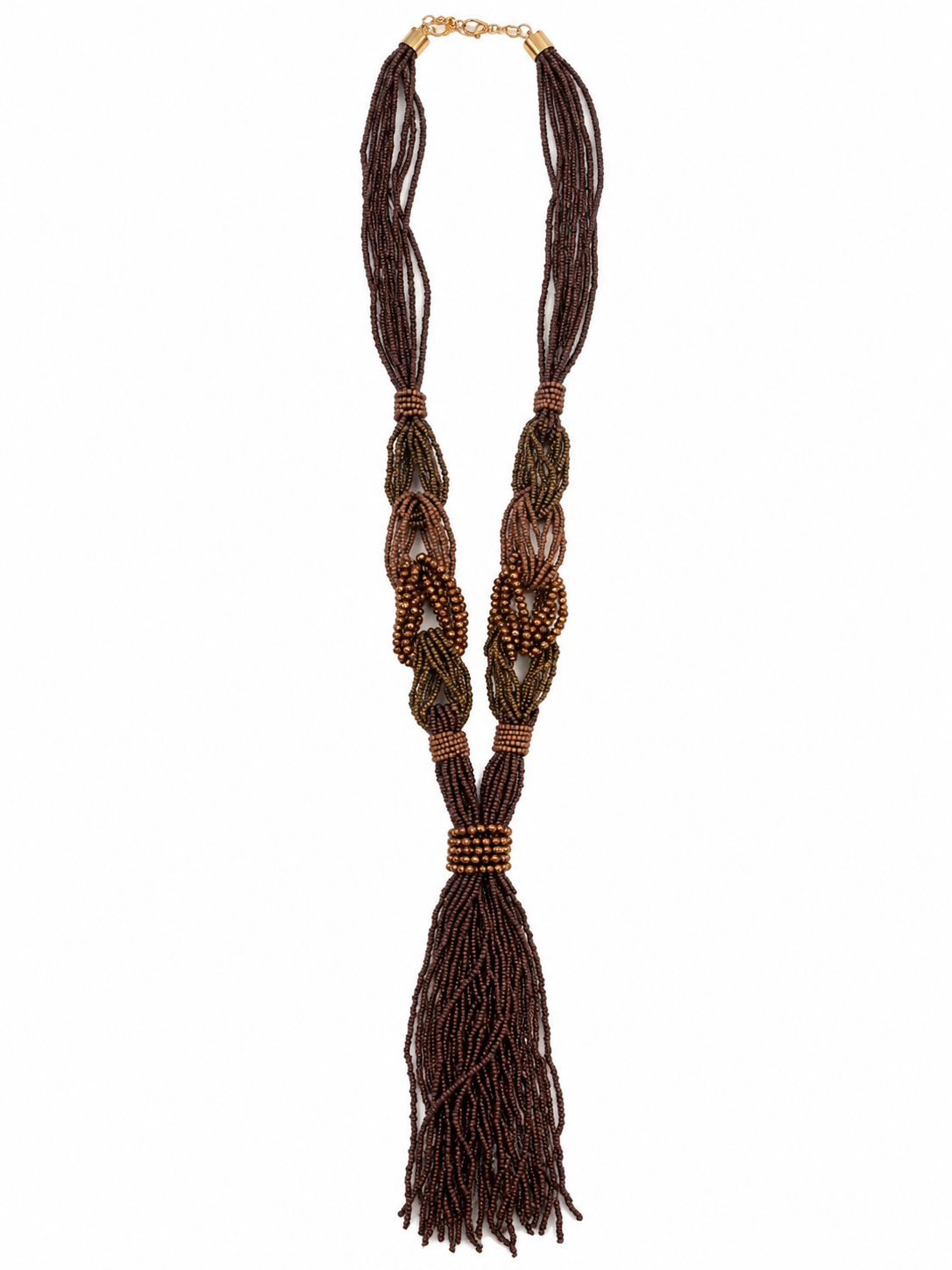 COLLIER DE PERLES À FRANGES