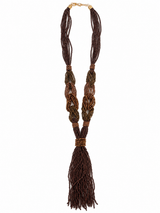 COLLIER DE PERLES À FRANGES
