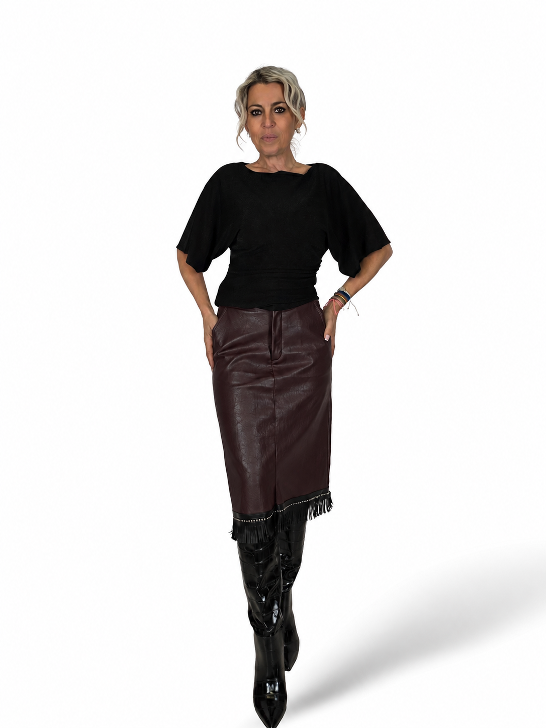 LUMINA LEDERROCK MIT FRANSEN