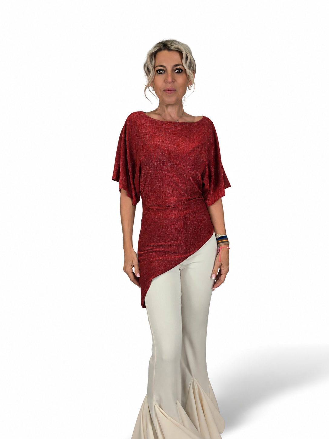 TOP ASIMMETRICO IN LUREX