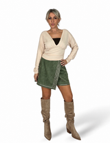 FALDA PANTALON TACHUELAS