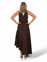 VESTIDO ASIMETRICO CON ENCAJES JOT