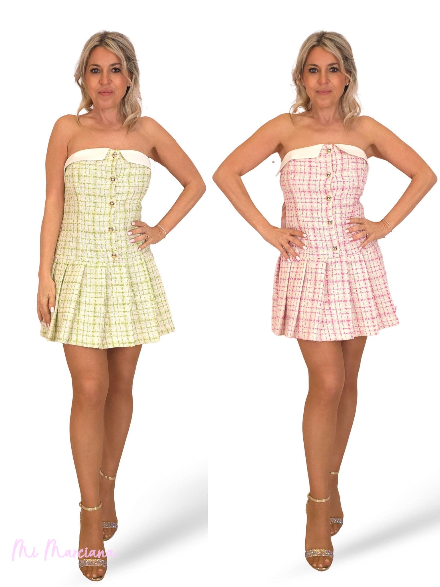 VESTIDO TOMARA-CALÇA DE TWEED