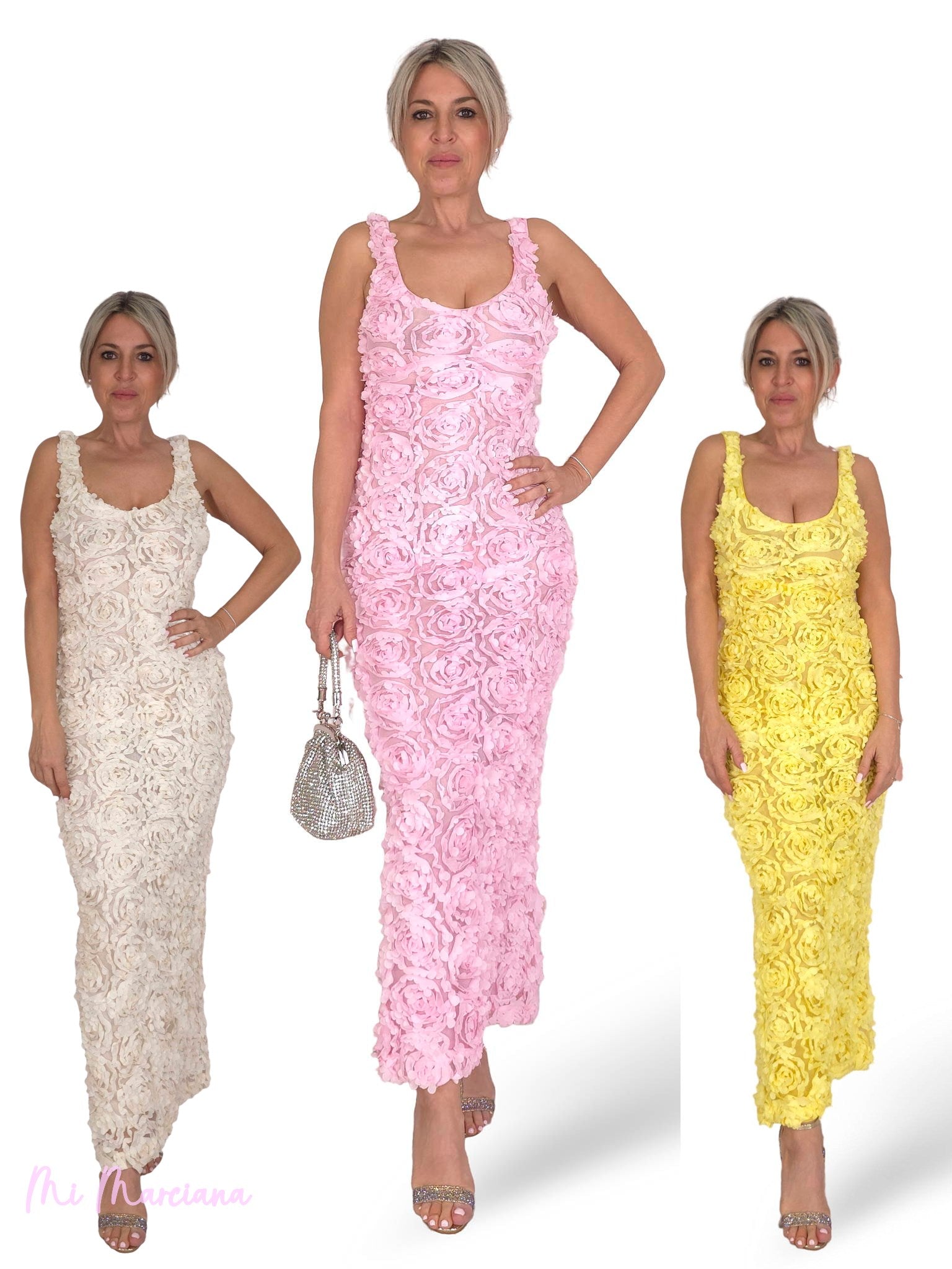 VESTIDO FLORES 3D JOT