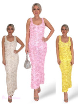 VESTIDO FLORES 3D JOT