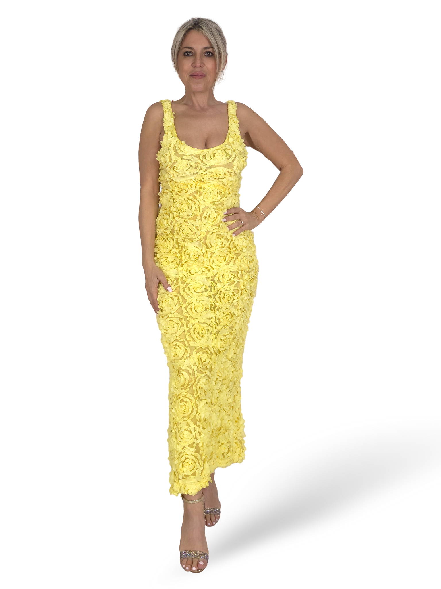 VESTIDO FLORES 3D JOT